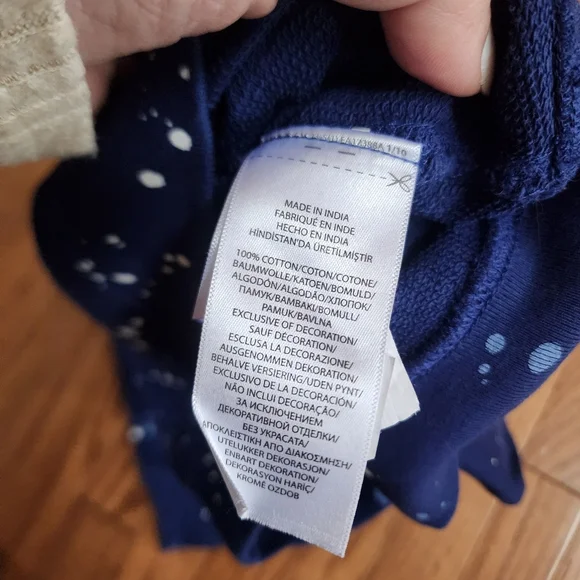 Polo by Ralph Lauren 3T paint splatter navy blue terry sweatshirt - Picture 2 of 3